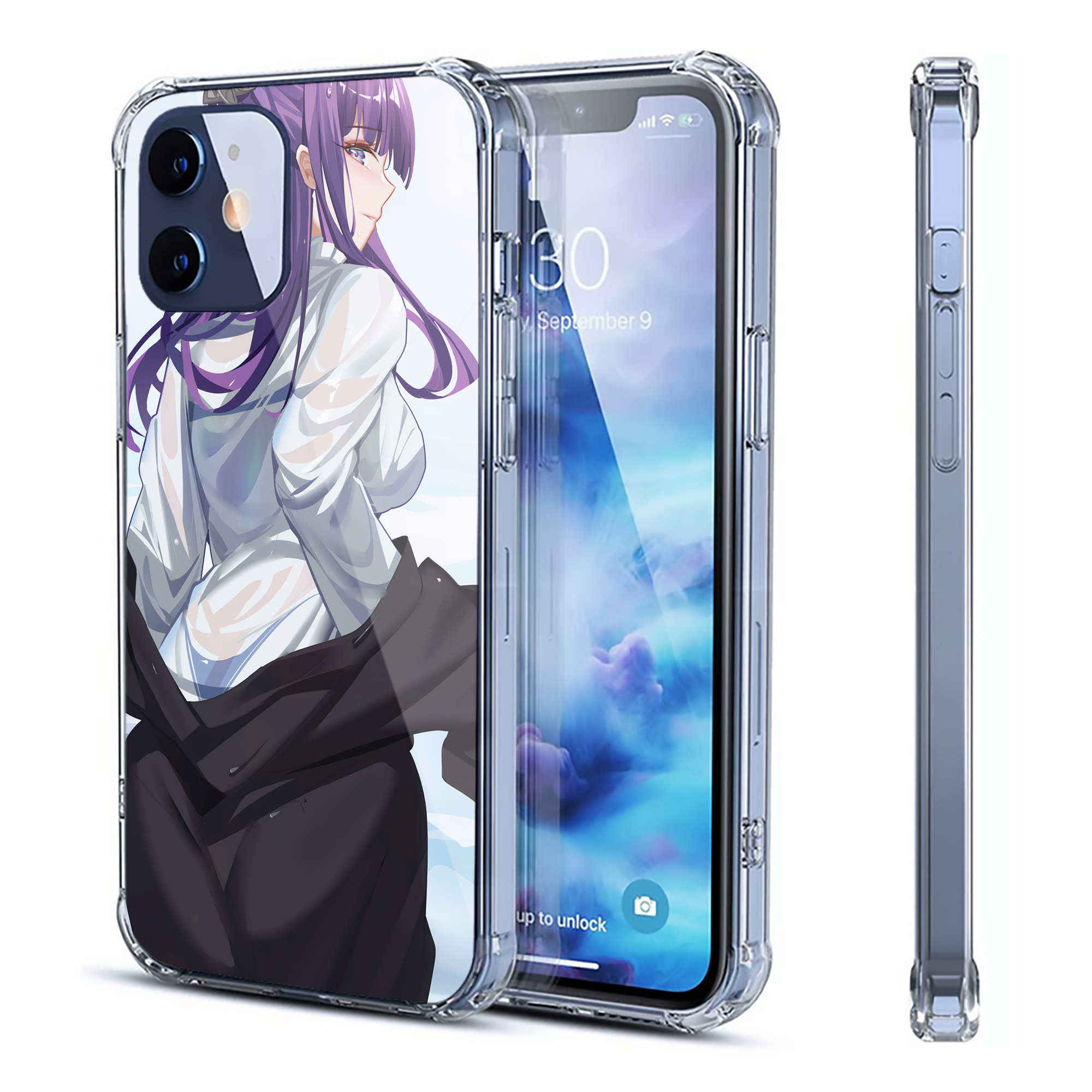 （画像用） 葬送のフリーレン Frieren 【iPhone 12シリーズ対応】透明スマホケース（クリアソフトケース）